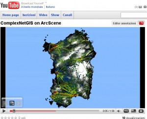Click to watch a youtube video about a 3D view in ArcScene